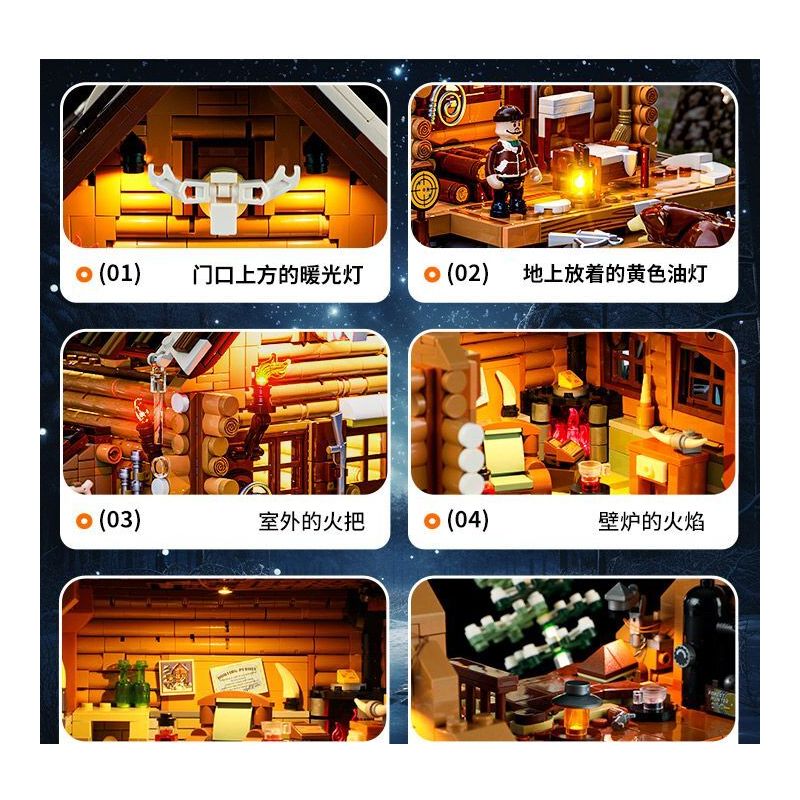 FUNWHOLE F9018 9018 non  NHÀ NGHỈ SĂN BẮN bộ đồ chơi xếp lắp ráp ghép mô hình Creator Sáng Tạo 2036 khối