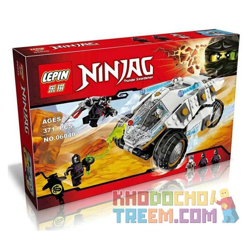 NOT THE LEGO NINJAGO MOVIE 70588 Titanium Ninja Tumbler Titanium Ninja Armored Fighting Vehicle , Bela Lari 10523 LEPIN 06040 SHENG YUAN SY SY590 Xếp hình Chiến Xa Của Ninja 342 khối