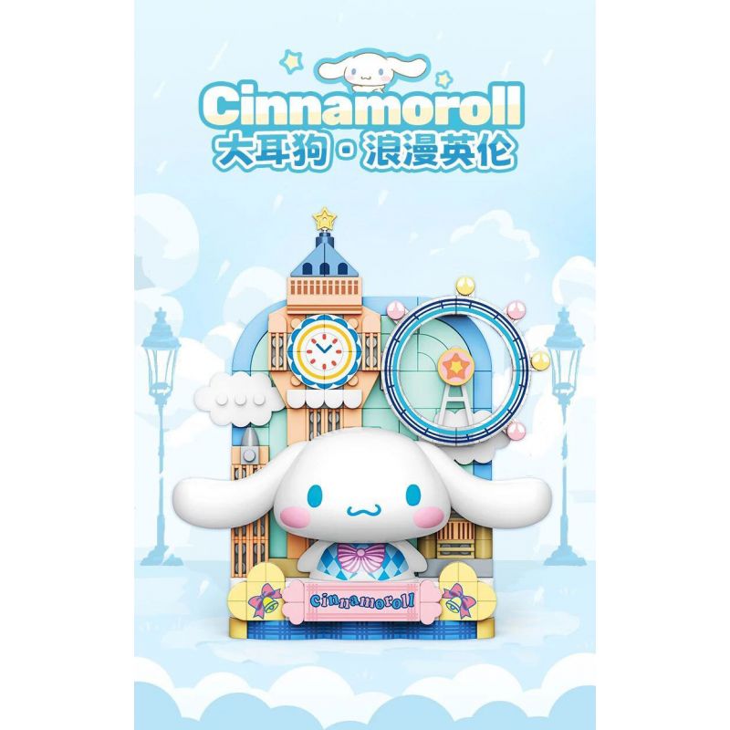 TOP TOY TC1506 1506 non  TRANH SANRIO DU LỊCH VÒNG QUANH THẾ GIỚI CHÚ CHÓ TAI TO NƯỚC LÃNG MẠN bộ đồ chơi xếp lắp ráp ghép mô hình Movie & Game CINNAMOROLL Phim Và Trò Chơi 150 khối