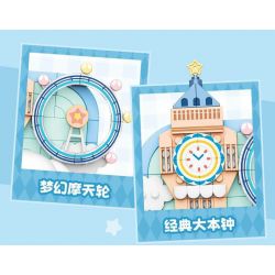 TOP TOY TC1506 1506 non  TRANH SANRIO DU LỊCH VÒNG QUANH THẾ GIỚI CHÚ CHÓ TAI TO NƯỚC LÃNG MẠN bộ đồ chơi xếp lắp ráp ghép mô hình Movie & Game CINNAMOROLL Phim Và Trò Chơi 150 khối