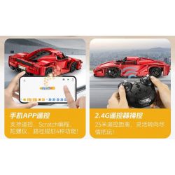 CADA DOUBLEE C51304 51304 non  XE THỂ THAO LƯỠI ĐỎ tỷ lệ 1:14 bộ đồ chơi xếp lắp ráp ghép mô hình  Kỹ Thuật Công Nghệ Cao Mô Hình Phương Tiện 405 khối