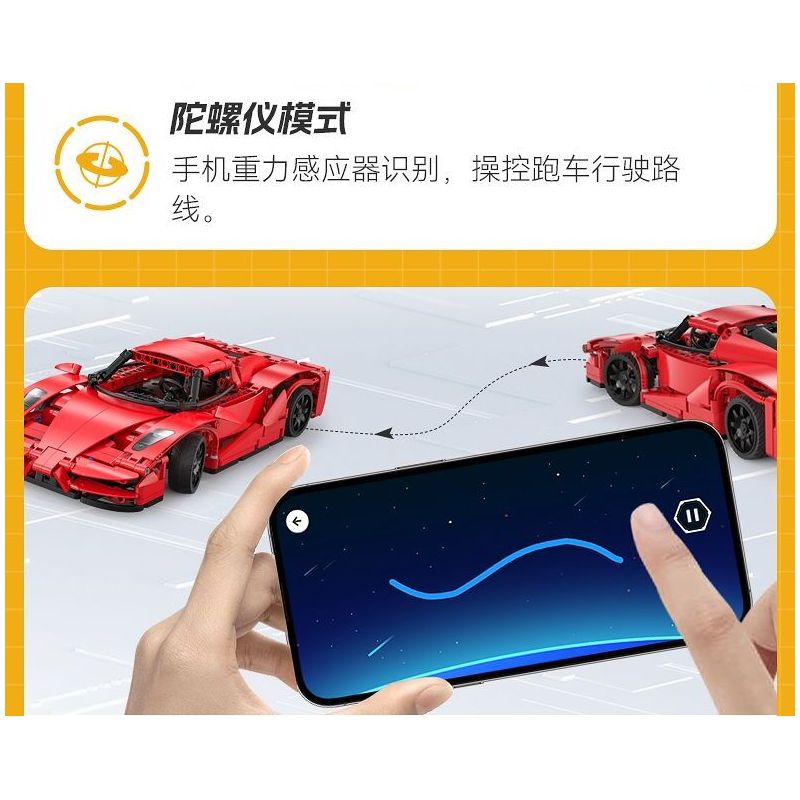 CADA DOUBLEE C51304 51304 non  XE THỂ THAO LƯỠI ĐỎ tỷ lệ 1:14 bộ đồ chơi xếp lắp ráp ghép mô hình  Kỹ Thuật Công Nghệ Cao Mô Hình Phương Tiện 405 khối