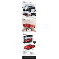 CADA DOUBLEE C51304 51304 non  XE THỂ THAO LƯỠI ĐỎ tỷ lệ 1:14 bộ đồ chơi xếp lắp ráp ghép mô hình  Kỹ Thuật Công Nghệ Cao Mô Hình Phương Tiện 405 khối