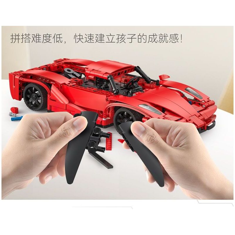 CADA DOUBLEE C51304 51304 non  XE THỂ THAO LƯỠI ĐỎ tỷ lệ 1:14 bộ đồ chơi xếp lắp ráp ghép mô hình  Kỹ Thuật Công Nghệ Cao Mô Hình Phương Tiện 405 khối