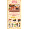 FORANGE FC8288 8288 non  BỘ SƯU TẬP MINI 6 HỘP CƠM TRƯA BÁNH TRÁI CÂY CUỘN ĐỒ ĂN NHANH KIỂU MỸ SUSHI BĂNG CHUYỀN MÌ NƯỚNG MỚI HẠNH NHÂN TẦNG bộ đồ chơi xếp lắp ráp ghép mô hình 843 khối