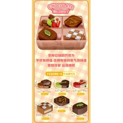 FORANGE FC8288 8288 non  BỘ SƯU TẬP MINI 6 HỘP CƠM TRƯA BÁNH TRÁI CÂY CUỘN ĐỒ ĂN NHANH KIỂU MỸ SUSHI BĂNG CHUYỀN MÌ NƯỚNG MỚI HẠNH NHÂN TẦNG bộ đồ chơi xếp lắp ráp ghép mô hình 843 khối