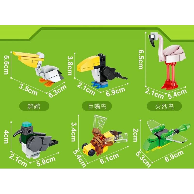 FORANGE FC3864 3864 non  TẤT CẢ TRONG MỘT VƯƠNG QUỐC ĐỘNG VẬT bộ đồ chơi xếp lắp ráp ghép mô hình Creator Sáng Tạo 644 khối