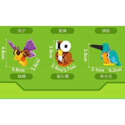 FORANGE FC3864 3864 non  TẤT CẢ TRONG MỘT VƯƠNG QUỐC ĐỘNG VẬT bộ đồ chơi xếp lắp ráp ghép mô hình Creator Sáng Tạo 644 khối