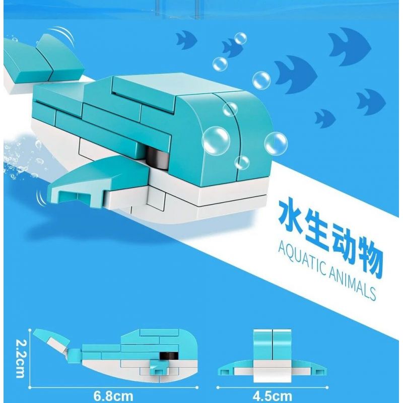 FORANGE FC3864 3864 non  TẤT CẢ TRONG MỘT VƯƠNG QUỐC ĐỘNG VẬT bộ đồ chơi xếp lắp ráp ghép mô hình Creator Sáng Tạo 644 khối