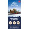 JIESTAR 89142 non  GA XE LỬA GIÁNG SINH bộ đồ chơi xếp lắp ráp ghép mô hình Creator THE RAILWAY STATION CHRISTMAS Sáng Tạo 1362 khối