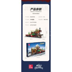 JIESTAR 89142 non  GA XE LỬA GIÁNG SINH bộ đồ chơi xếp lắp ráp ghép mô hình Creator THE RAILWAY STATION CHRISTMAS Sáng Tạo 1362 khối
