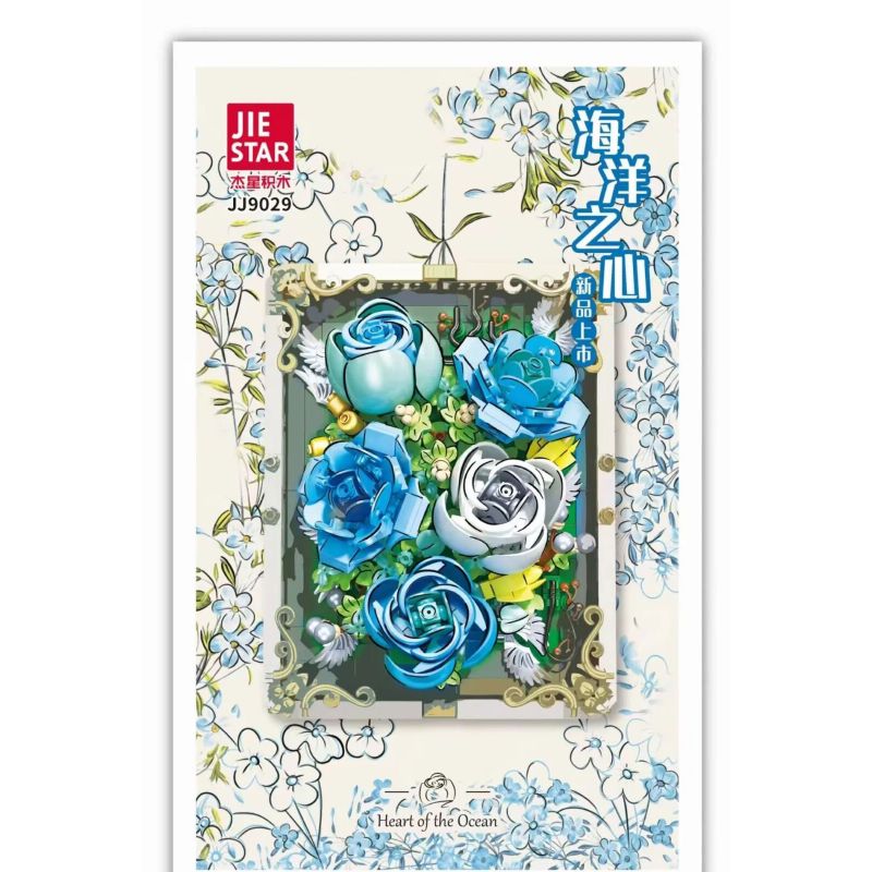 JIESTAR JJ9029 9029 non  TRÁI TIM CỦA ĐẠI DƯƠNG bộ đồ chơi xếp lắp ráp ghép mô hình Arts & Crafts HEART OF THE OCEAN 651 khối