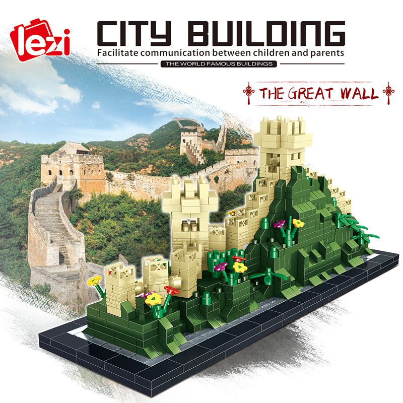 FUN IMAGINATION LZ8013 8013 non  VẠN LÝ TRƯỜNG THÀNH bộ đồ chơi xếp lắp ráp ghép mô hình Buildings THE GREAT WALL 1202 khối