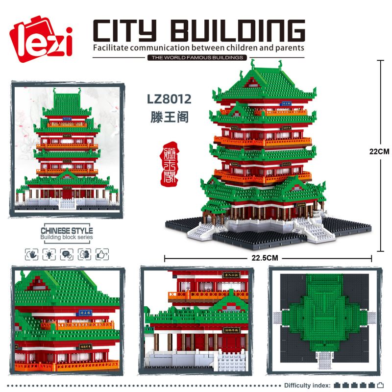 FUN IMAGINATION LZ8012 8012 non  ĐÌNH ĐẰNG VƯƠNG bộ đồ chơi xếp lắp ráp ghép mô hình Buildings 3312 khối