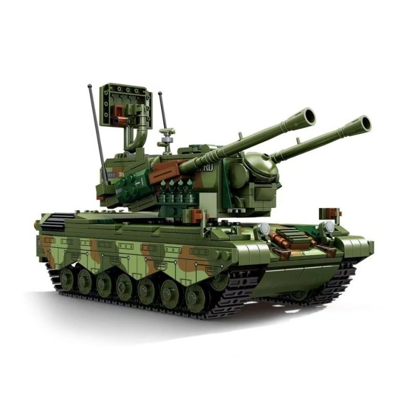 Kazi KY84143 84143 non Lego XE TĂNG PHÒNG KHÔNG CHEETAH bộ đồ chơi xếp lắp ráp ghép mô hình Military Army Quân Sự Bộ Đội 1101 khối