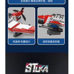 JIESTAR 61045 non  MÁY BAY NÉM BOM STUKA bộ đồ chơi xếp lắp ráp ghép mô hình Military Army Quân Sự Bộ Đội 649 khối