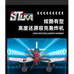 JIESTAR 61045 non  MÁY BAY NÉM BOM STUKA bộ đồ chơi xếp lắp ráp ghép mô hình Military Army Quân Sự Bộ Đội 649 khối