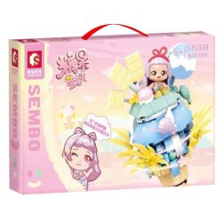 SEMBO 615008 non  NÓN VANI MUỐI BIỂN bộ đồ chơi xếp lắp ráp ghép mô hình Candy Planet Hành Tinh Kẹo Nghọt 292 khối
