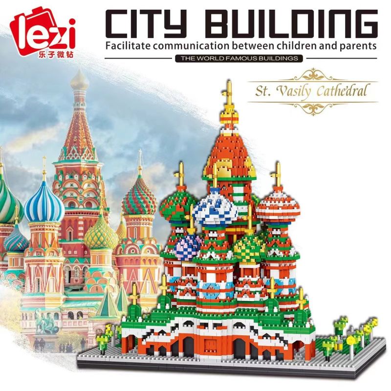 FUN IMAGINATION LZ8005 8005 non  NHÀ THỜ BASIL bộ đồ chơi xếp lắp ráp ghép mô hình Buildings ST. VASILY CATHEDRAL 4872 khối