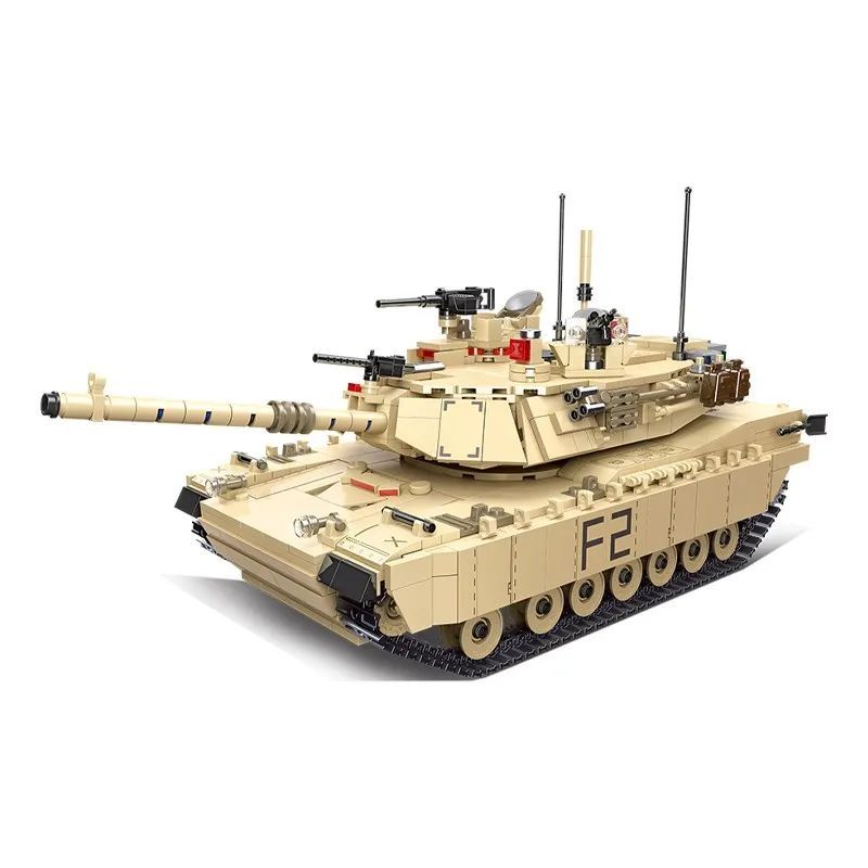 JIESTAR 61041 non Lego XE TĂNG CHIẾN ĐẤU CHỦ LỰC ABRAMS CỦA MỸ bộ đồ chơi xếp lắp ráp ghép mô hình Military Army M1A2 ABRAMS Quân Sự Bộ Đội 1389 khối