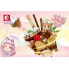 SEMBO 615007 non  NÓN THANH SÔ CÔ LA bộ đồ chơi xếp lắp ráp ghép mô hình Candy Planet Hành Tinh Kẹo Nghọt 356 khối