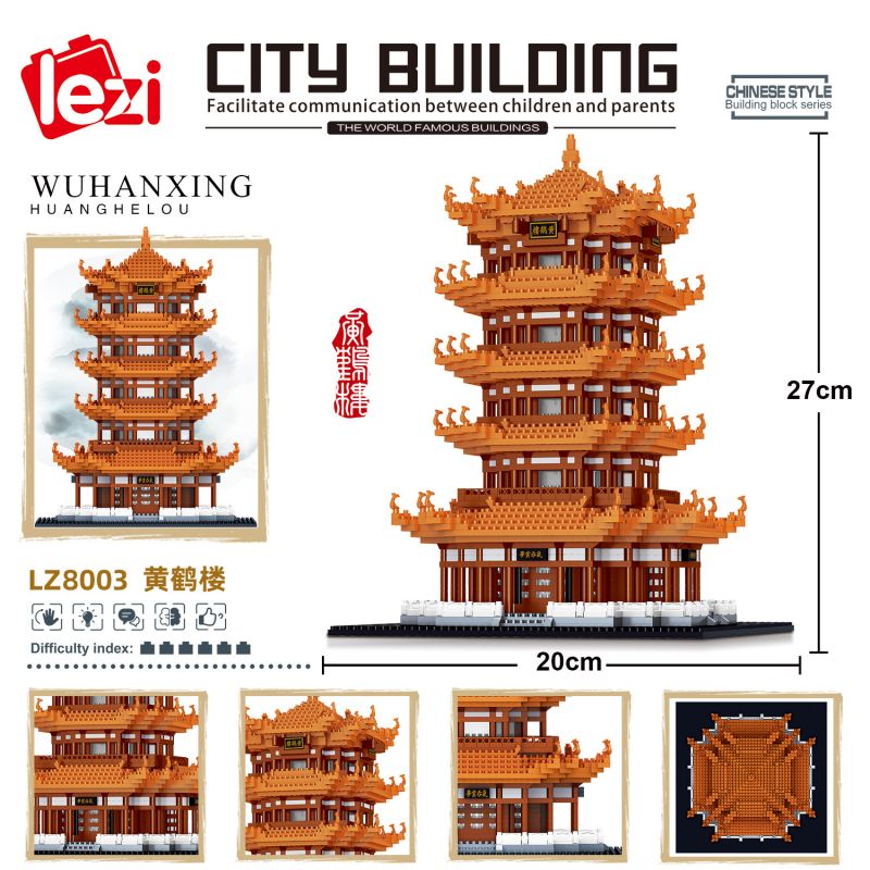FUN IMAGINATION LZ8003 8003 non  HOÀNG HẠC THÁP bộ đồ chơi xếp lắp ráp ghép mô hình Buildings 4032 khối