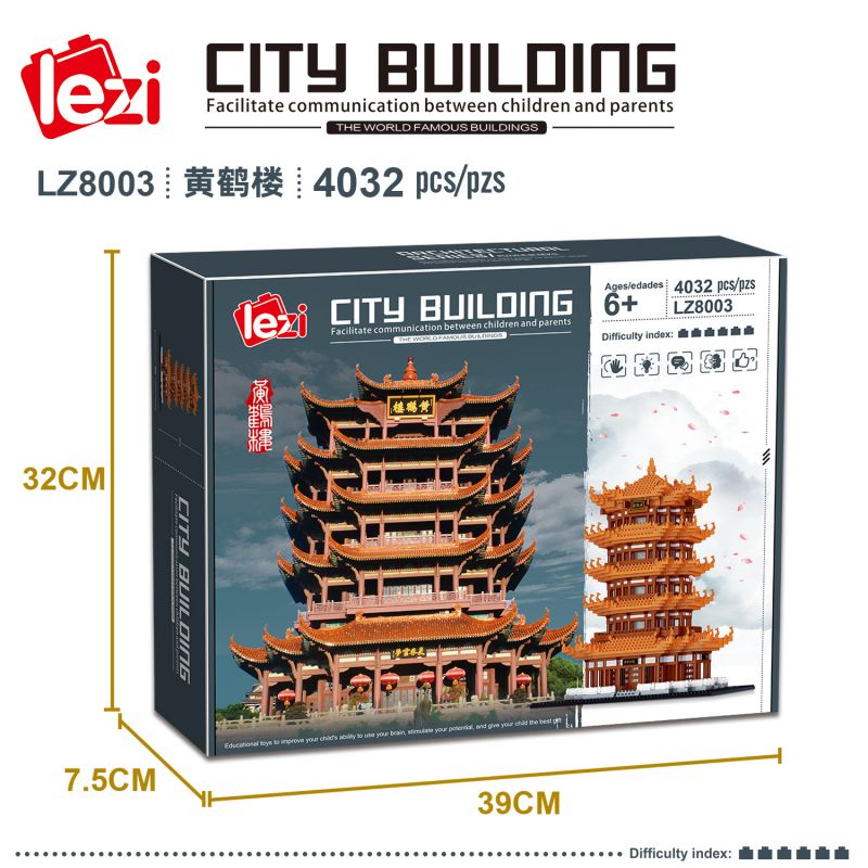 FUN IMAGINATION LZ8003 8003 non  HOÀNG HẠC THÁP bộ đồ chơi xếp lắp ráp ghép mô hình Buildings 4032 khối