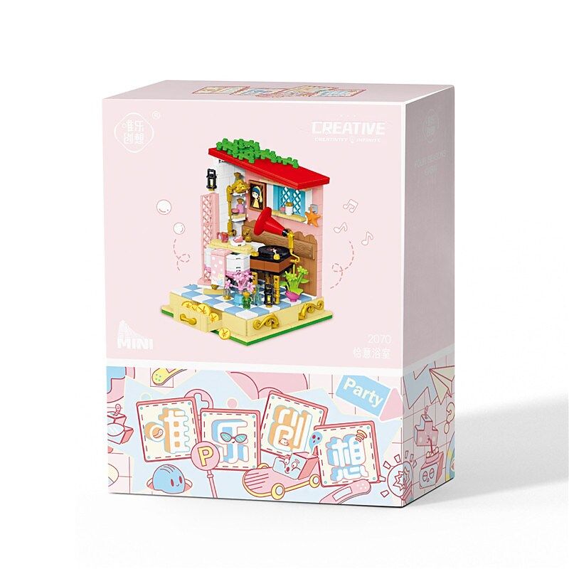 WEIGHT WL2070 2070 non  PHÒNG TẮM ĐẸP bộ đồ chơi xếp lắp ráp ghép mô hình Disney Princess FAIRYTALE TOWN Công Chúa