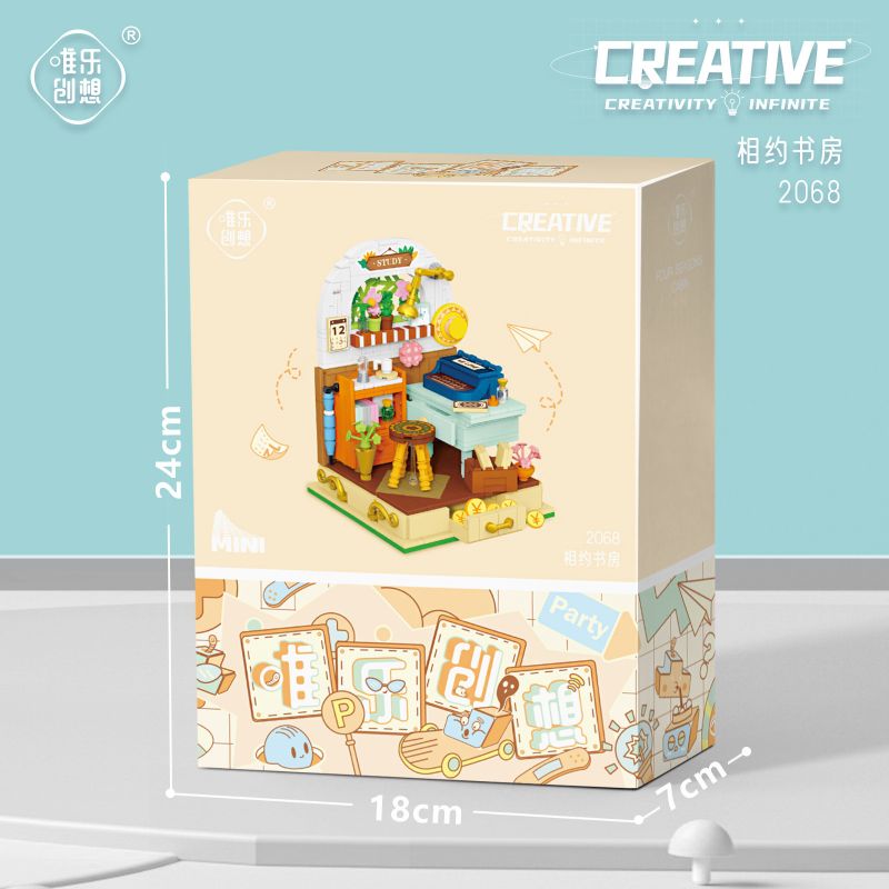 WEIGHT WL2068 2068 non  GẶP NHAU TRONG NGHIÊN CỨU bộ đồ chơi xếp lắp ráp ghép mô hình Disney Princess FAIRYTALE TOWN Công Chúa