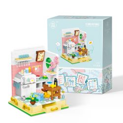 WEIGHT WL2067 2067 non  SỐNG THEO THỨC ĂN bộ đồ chơi xếp lắp ráp ghép mô hình Disney Princess FAIRYTALE TOWN Công Chúa