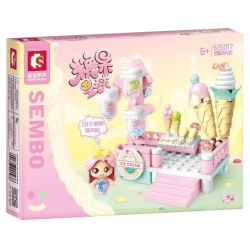 SEMBO 615017 non  CỬA HÀNG POP-UP KEM bộ đồ chơi xếp lắp ráp ghép mô hình Candy Planet Hành Tinh Kẹo Nghọt 124 khối