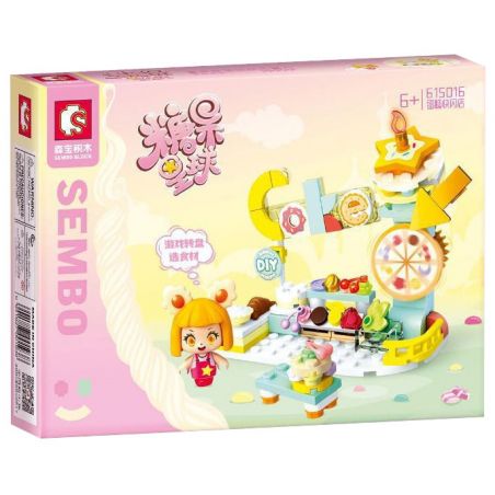 SEMBO 615016 non  CỬA HÀNG POP-UP BÁNH bộ đồ chơi xếp lắp ráp ghép mô hình Candy Planet Hành Tinh Kẹo Nghọt 128 khối
