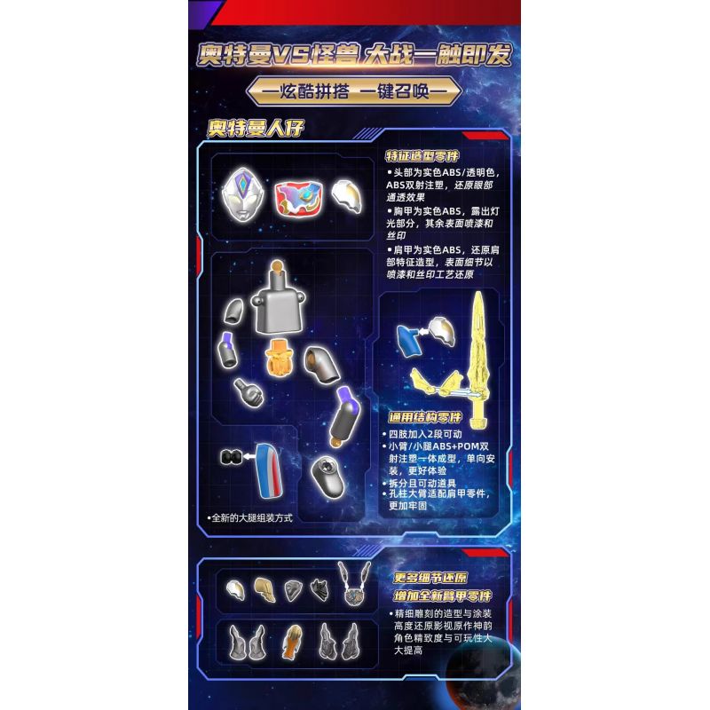 BLOKS 71221 non  ULTRA NAME BOOK STARS EDITION GV-07 CHƠI NGÀY MAI bộ đồ chơi xếp lắp ráp ghép mô hình Ultraman Vệ Binh Vũ Trụ Siêu Nhân Điện Quang