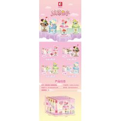 SEMBO 615013 non  MATCHA BẠC HÀ bộ đồ chơi xếp lắp ráp ghép mô hình Candy Planet Hành Tinh Kẹo Nghọt 138 khối