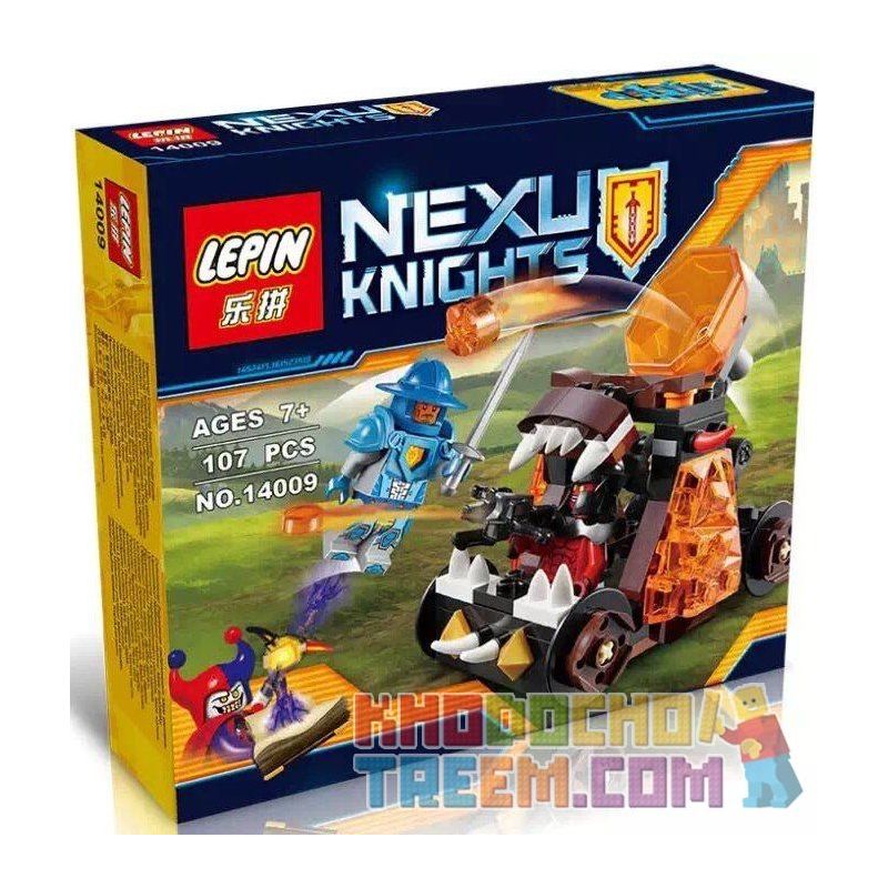 NOT Lego CHAOS CATAPULT 70311 Bela Lari 10474 LELE 79235 79235B LEPIN 14009 xếp lắp ráp ghép mô hình CỖ XE BẮN ĐÁ MÁY PHÓNG HỖN LOẠN Nexo Knights Hiệp Sỹ Nexo 93 khối