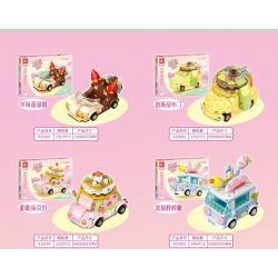 SEMBO 615004 non  KẸO QUE bộ đồ chơi xếp lắp ráp ghép mô hình Candy Planet Hành Tinh Kẹo Nghọt 148 khối