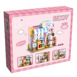 HSANHE CACO S015 non  CỬA HÀNG QUÀ TẶNG bộ đồ chơi xếp lắp ráp ghép mô hình Snoopy PEANUTS SNOOPY GIFT SHOP Chú Chó 430 khối
