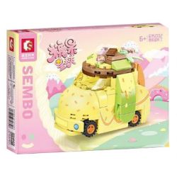 SEMBO 615002 non  MIẾNG MOUSSE NGỌT NGÀO bộ đồ chơi xếp lắp ráp ghép mô hình Candy Planet Hành Tinh Kẹo Nghọt 125 khối