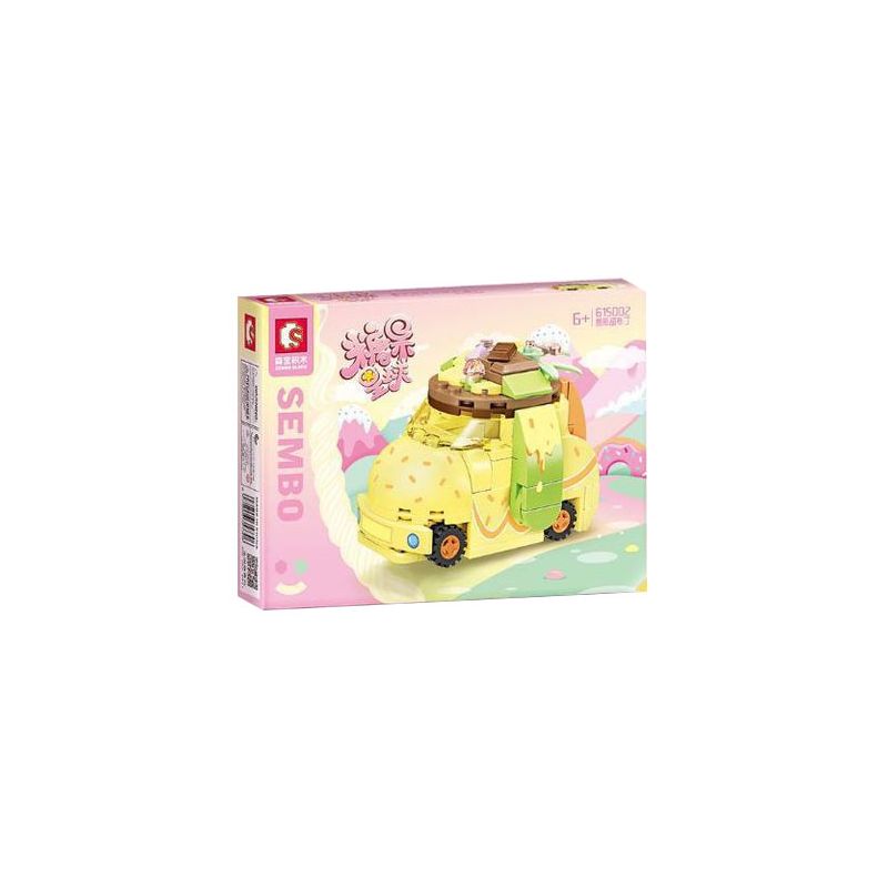 SEMBO 615002 non  MIẾNG MOUSSE NGỌT NGÀO bộ đồ chơi xếp lắp ráp ghép mô hình Candy Planet Hành Tinh Kẹo Nghọt 125 khối