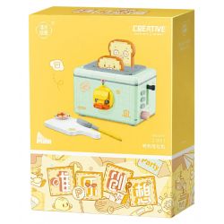 WEIGHT 2091 non  MÁY LÀM BÁNH MÌ VỊT YA bộ đồ chơi xếp lắp ráp ghép mô hình BREAD MAKER 661 khối