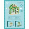 HSANHE CACO S014 non  CỬA HÀNG HOA bộ đồ chơi xếp lắp ráp ghép mô hình Snoopy PEANUTS SNOOPY FLOWER SHOP Chú Chó 438 khối
