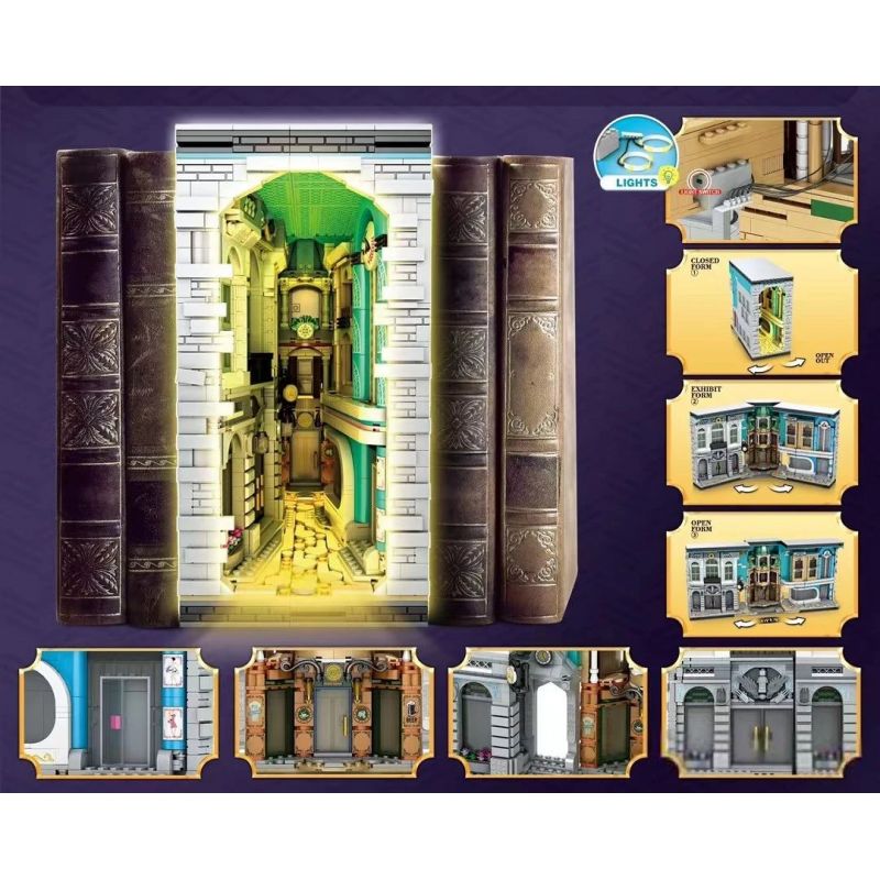 REOBRIX 66032 non  GÓC NHÌN ĐƯỜNG PHỐ bộ đồ chơi xếp lắp ráp ghép mô hình Architecture STREETSCAPE BOOK OF ARCHITECTURE Công Trình Kiến Trúc 3108 khối