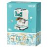 WEIGHT 2090 non  MÁY PHA CÀ PHÊ bộ đồ chơi xếp lắp ráp ghép mô hình COFFEE TIME 663 khối