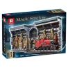 REOBRIX 66031 non  NHÀ GA XE LỬA MA THUẬT BOOKEND bộ đồ chơi xếp lắp ráp ghép mô hình Harry Potter MAGIC STATION Chú Bé Phù Thủy 3060 khối