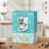 WEIGHT 2090 non  MÁY PHA CÀ PHÊ bộ đồ chơi xếp lắp ráp ghép mô hình COFFEE TIME 663 khối