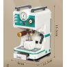 WEIGHT 2090 non  MÁY PHA CÀ PHÊ bộ đồ chơi xếp lắp ráp ghép mô hình COFFEE TIME 663 khối