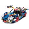 BRUCCO BLK-092 non  SIÊU XE MÀU HỒNG LÙI bộ đồ chơi xếp lắp ráp ghép mô hình Mini Racing Pacemaker Đua Xe Mini 527 khối
