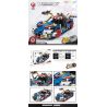 BRUCCO BLK-092 non  SIÊU XE MÀU HỒNG LÙI bộ đồ chơi xếp lắp ráp ghép mô hình Mini Racing Pacemaker Đua Xe Mini 527 khối