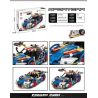 BRUCCO BLK-092 non  SIÊU XE MÀU HỒNG LÙI bộ đồ chơi xếp lắp ráp ghép mô hình Mini Racing Pacemaker Đua Xe Mini 527 khối