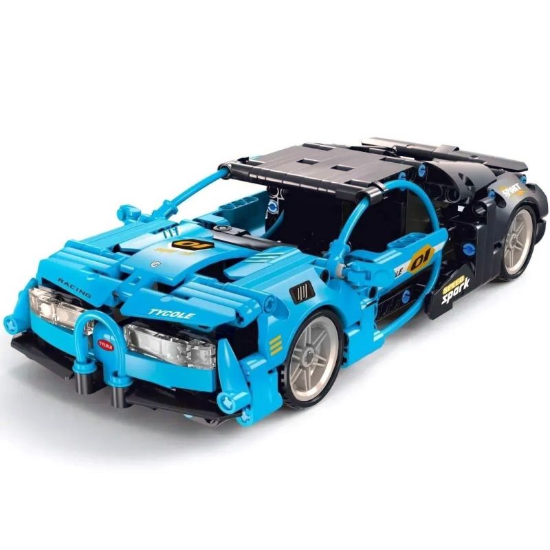 TA GAOLE T3046 3046 non Lego SIÊU XE MÀU XANH LÙI bộ đồ chơi xếp lắp ráp ghép mô hình Mini Racing Pacemaker Đua Xe Mini 403 khối
